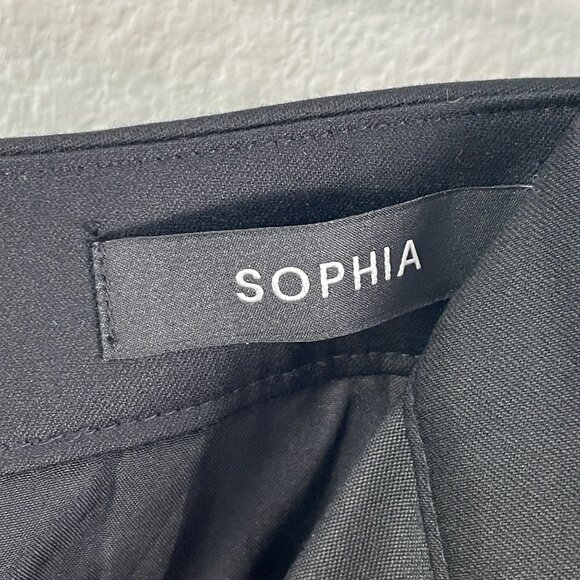 Ann Taylor Womens Plus 18 Sophia Black Dress Pants Side Tuxedo Striped Trousers - Picture 4 of 10